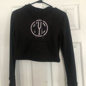 Til You Collapse TYC tokens cropped hoodie